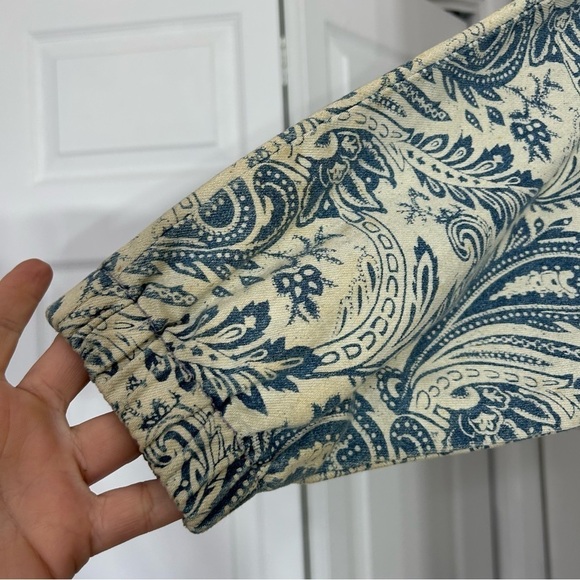 Vintage 80s LAVON Denim print paisley zip up jacket small Rare women’s - Picture 7 of 13